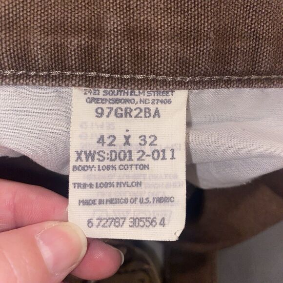 Wrangler Pro Gear Jeans Men's 42x32 (meas 41x30) Brush Guard Canvas Hunting - Picture 2 of 9